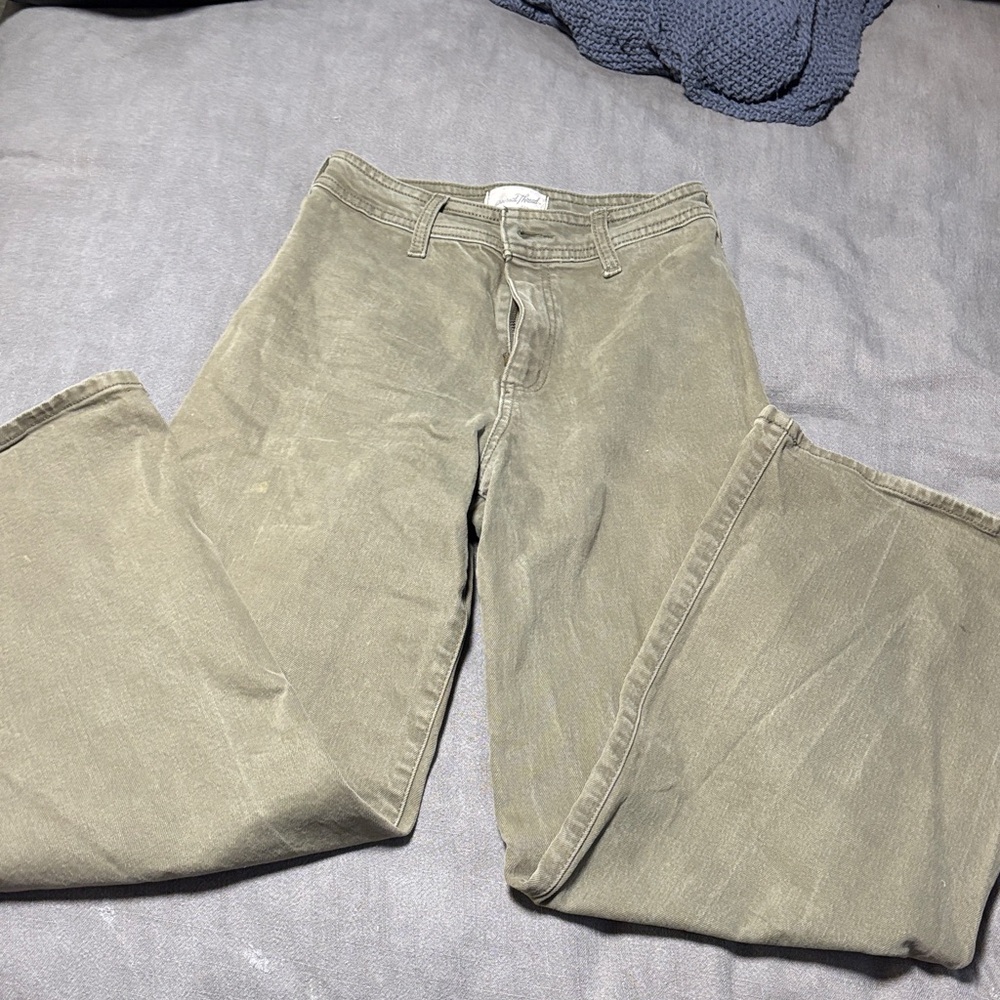 Universal Thread Olive Wide Leg Cotton Pants